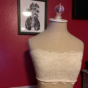White Lace Bralette, Size M
